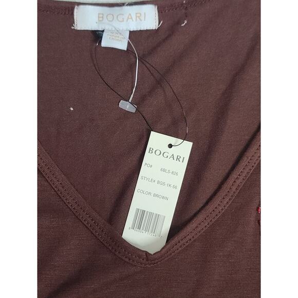 Bogari Y2K Silk blend beaded women's tank brown Hearts Size XXL whimsy feminine - Picture 6 of 8